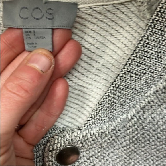 COS Men's Gray Zip-Up Sweater - Picture 4 of 4